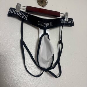 Men's Good Devil Black and White Jock Brief New With Tags‎